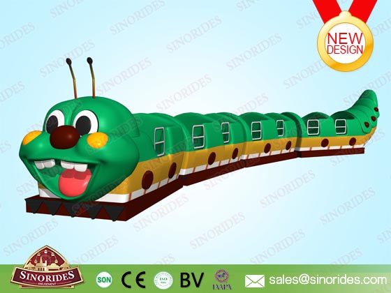 Profitable kids amusement park ride fruit caterpillar wacky worm